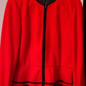 Valerie Bertinelli red blazer, size M